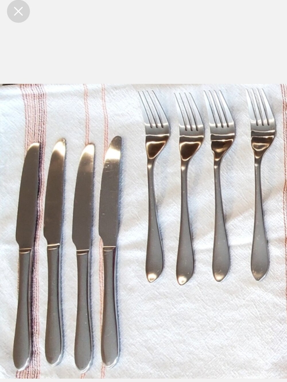 Robert Welch 8 Piece Set Meridian Brushed Satin 18/10 Stainless Flatware EUC